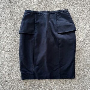 Navy blue pencil skirt